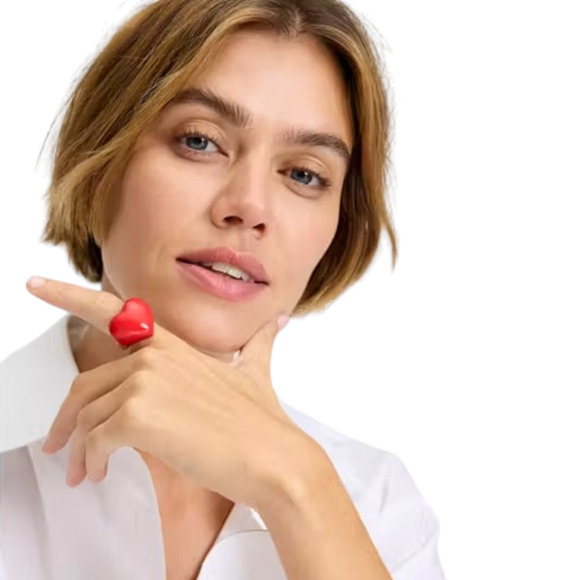 KATE SPADE Heart You Statement Ring in Red 6 - Picture 2 of 8